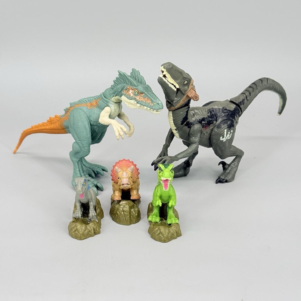Jurassic World Dominion Moros Intrepidus Ferocious + Velociraptor + Micro Dinos